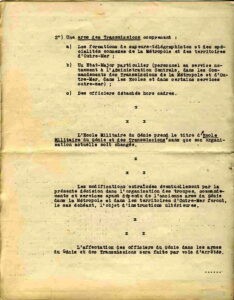 Décret de création de l'arme des transmissions, 4 avril 1942