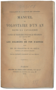 Manuel du Volontaire de Cavalerie du Capitaine Chalendar